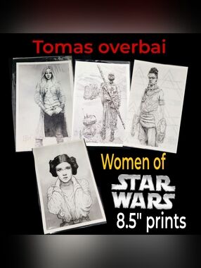 4Tomas Overbai Women of Star Wars Digital Art Prints Princess Leia Etc